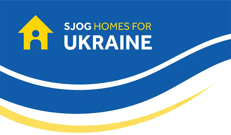 SJOG Homes for Ukraine logo